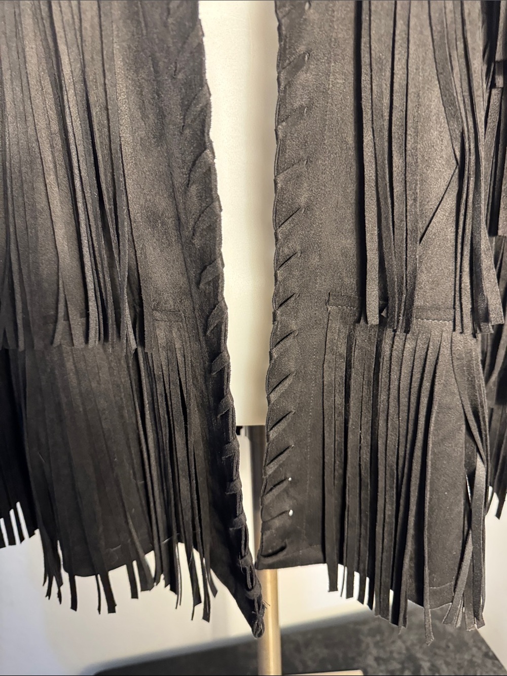 All Miles Black Fringe Jacket NWT Size Large - Picture 8 of 12